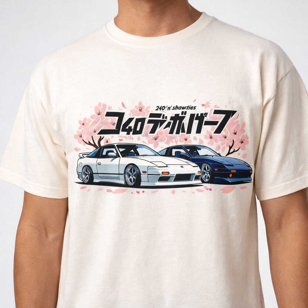 White Japanese 240sx Shirt (Front Only) - Copy